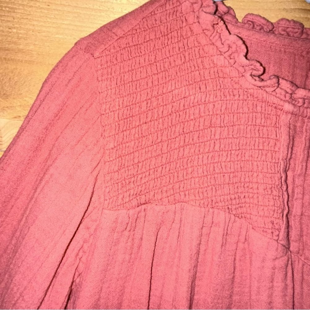Sonoma Pink Pleated Long Sleeve Blouse - Picture 5 of 11